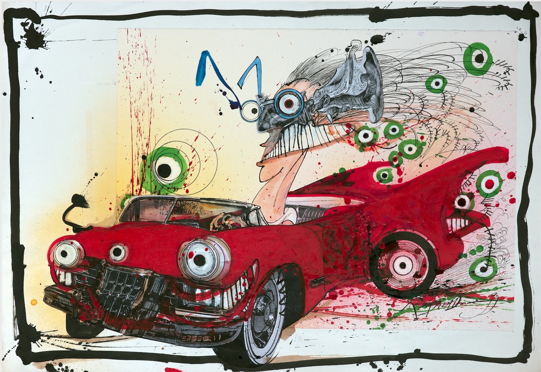 Ralph Steadman Car Stereo Print