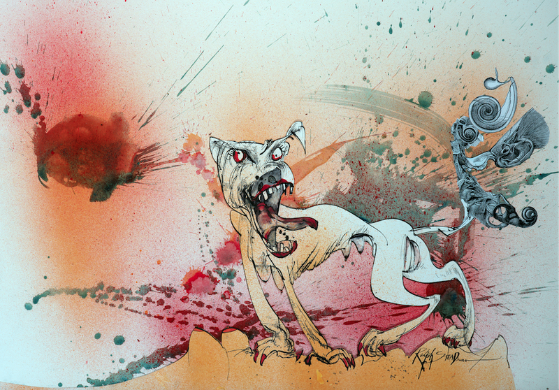 Ralph Steadman Raging Bitch Print – Ralph Steadman Prints